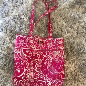 Vera Bradley Twirly Birds Pink Tote